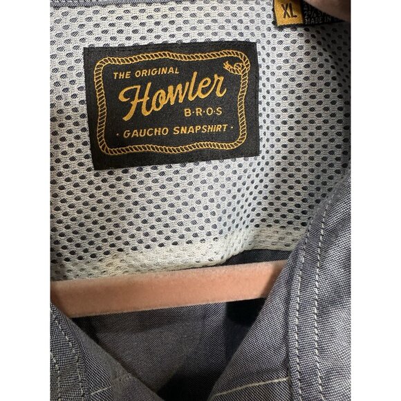 Howler Brothers Gaucho Bark At The Moon Pearl Snap Shirt Men’s Size XL - Picture 6 of 12